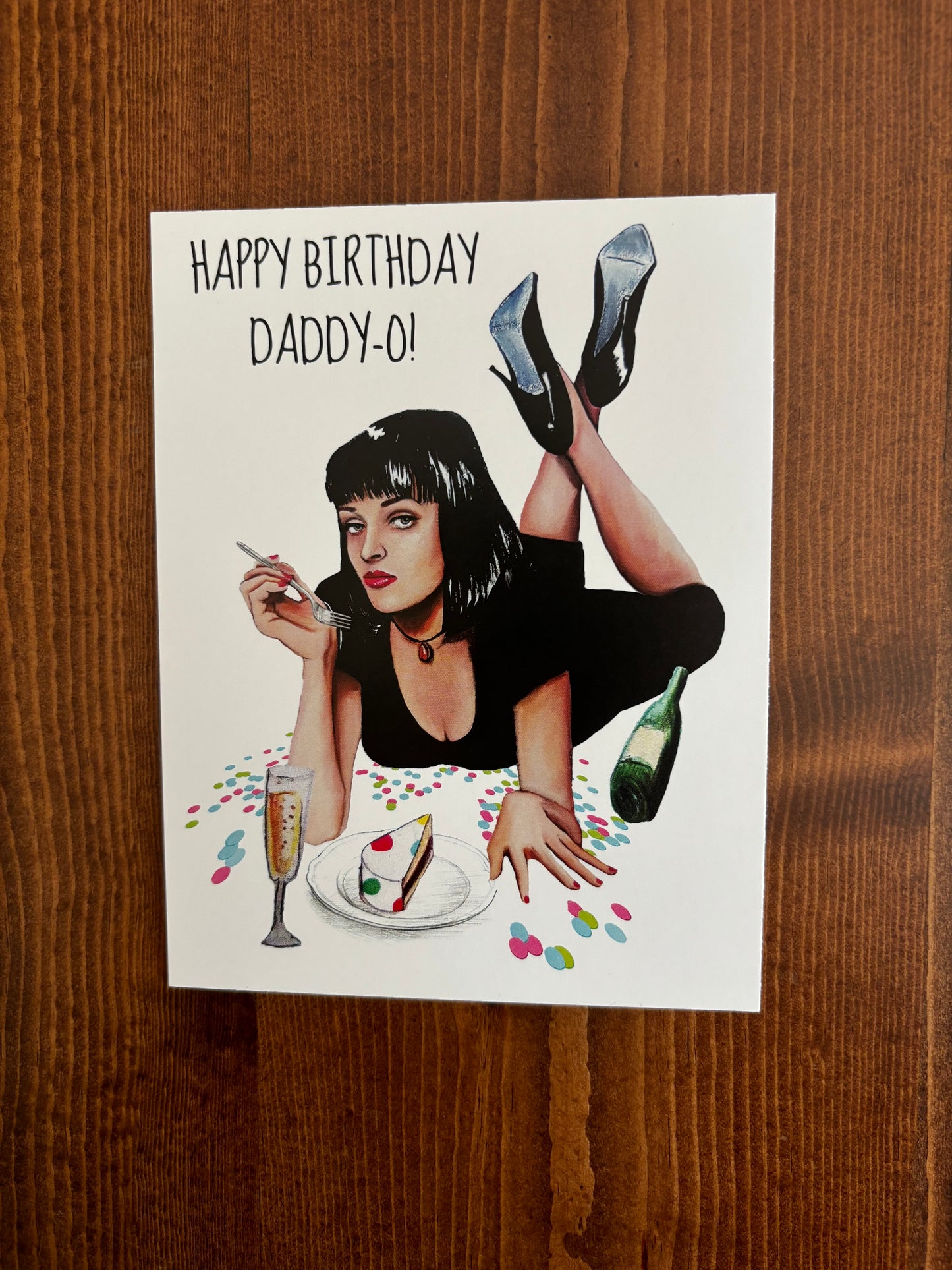 Pulp Fiction Mia Birthday Card