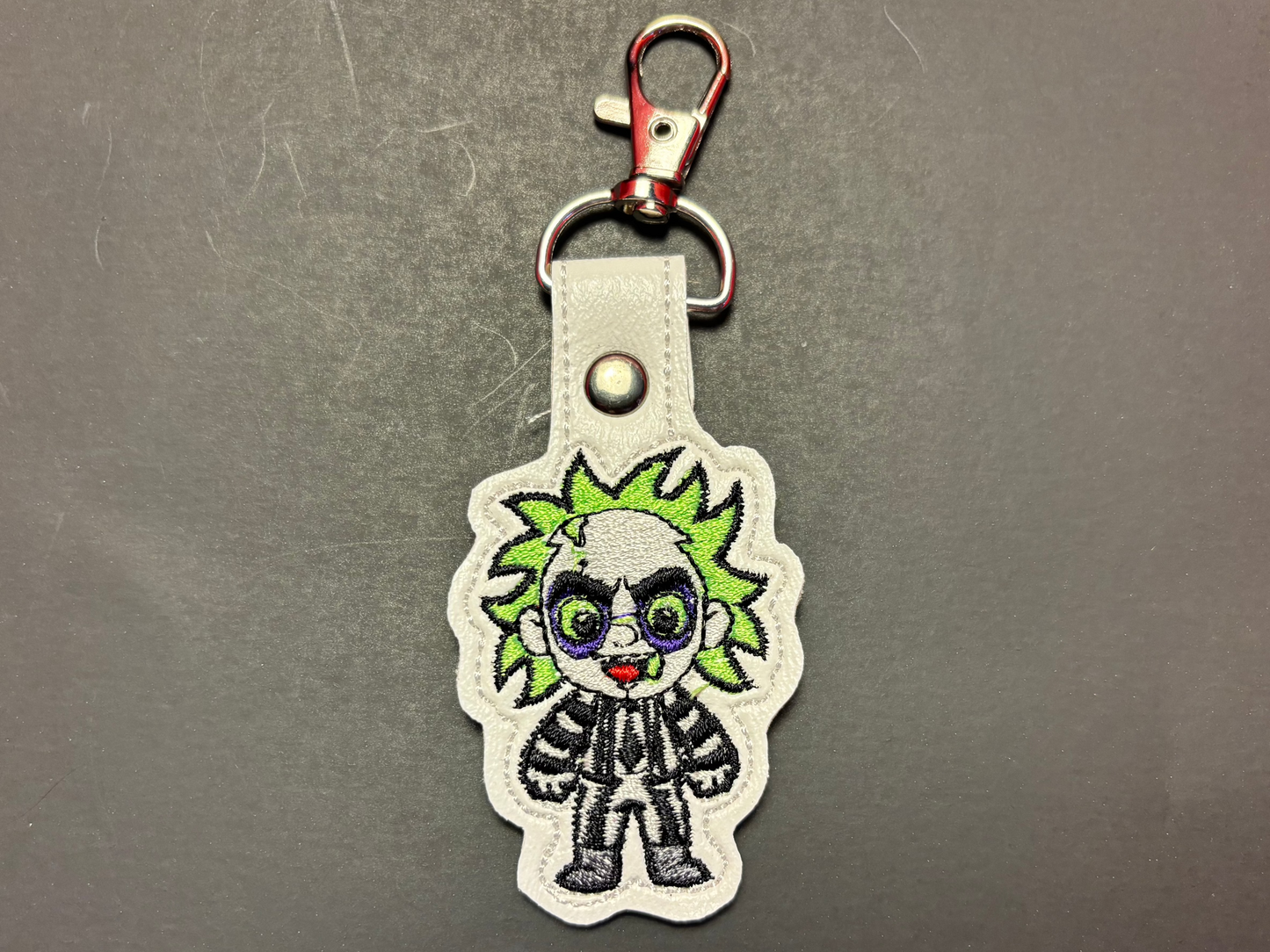 Stiched Beetlejuice Keychain