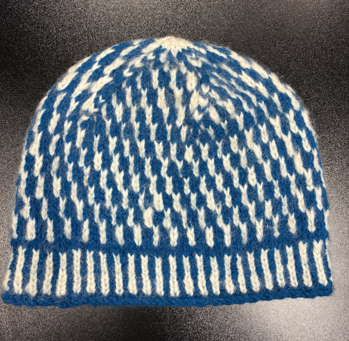 Blue and White - Wool hat