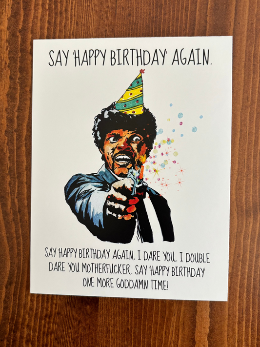 Pulp Fiction Jules Birthday Card