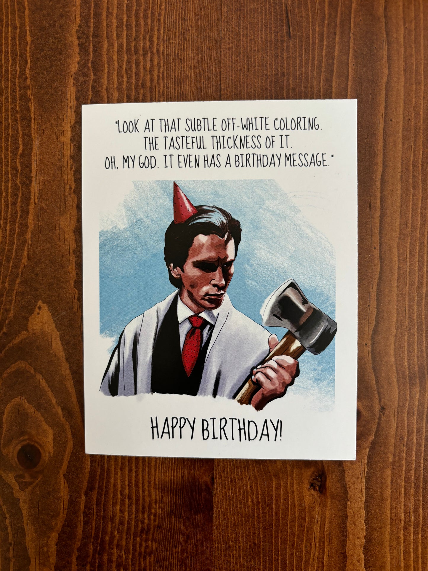 American Psycho Birthday Card