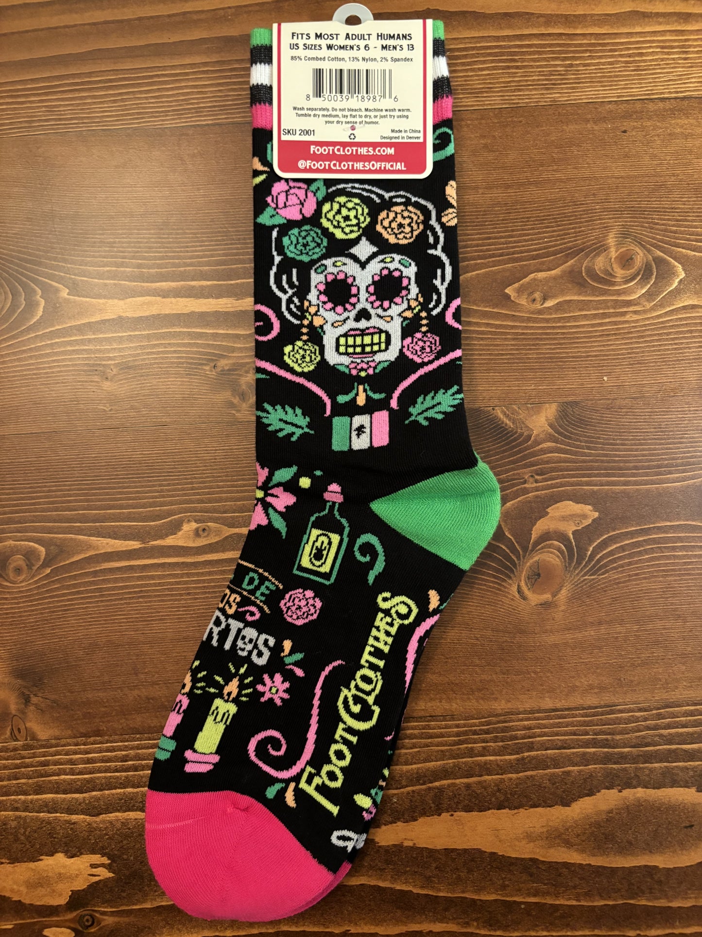 Dia de Los Muertos - crew socks