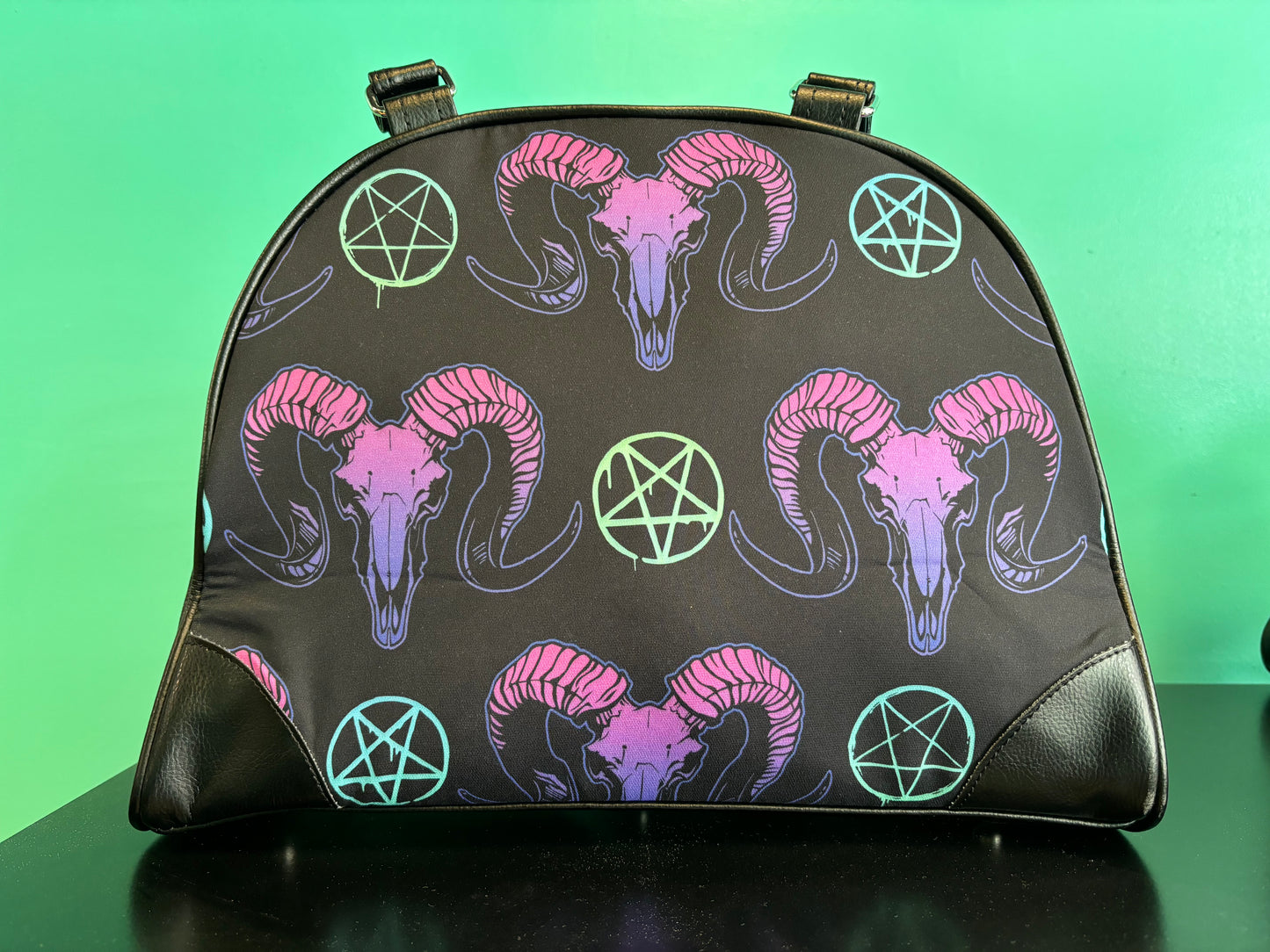 Goat Skulls and Pentacles - purse