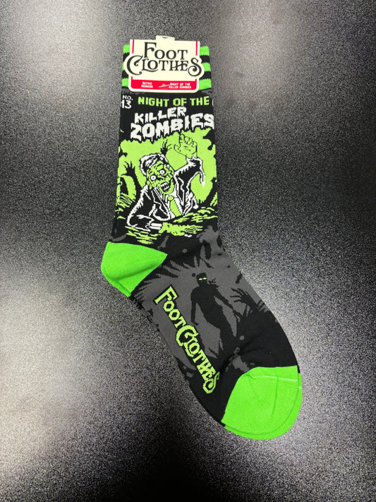 Night of the Killer Zombie- Crew Socks