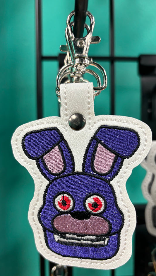 Stitched Five Night's at Freddy's- Bonnie- Keychain