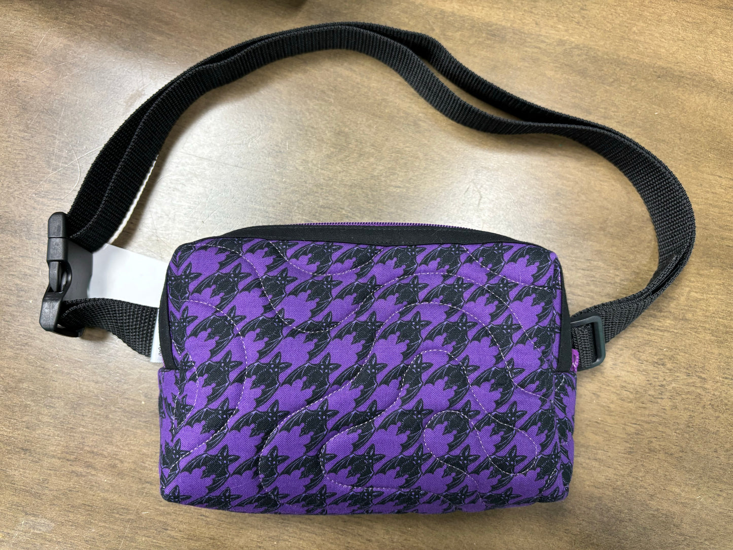 Purple Bats Pattern- Belt Bag