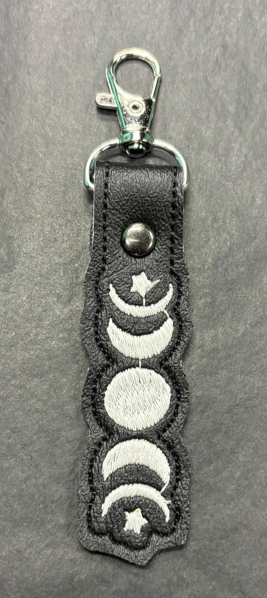 Stitched Moon Phases- Keychain