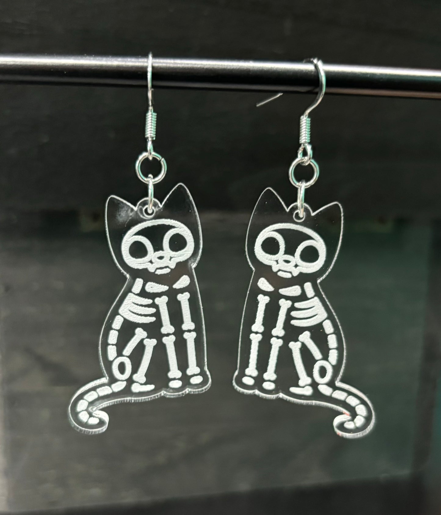 Cat Skeleton - Earrings