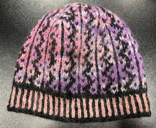 Pink/ Purple Fade with Zigzag - Wool Hat