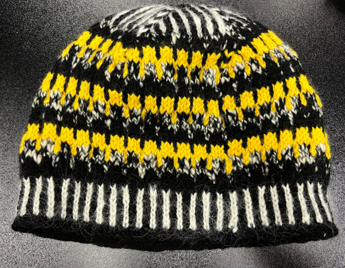 Black, white, and Yellow - Wool Hat