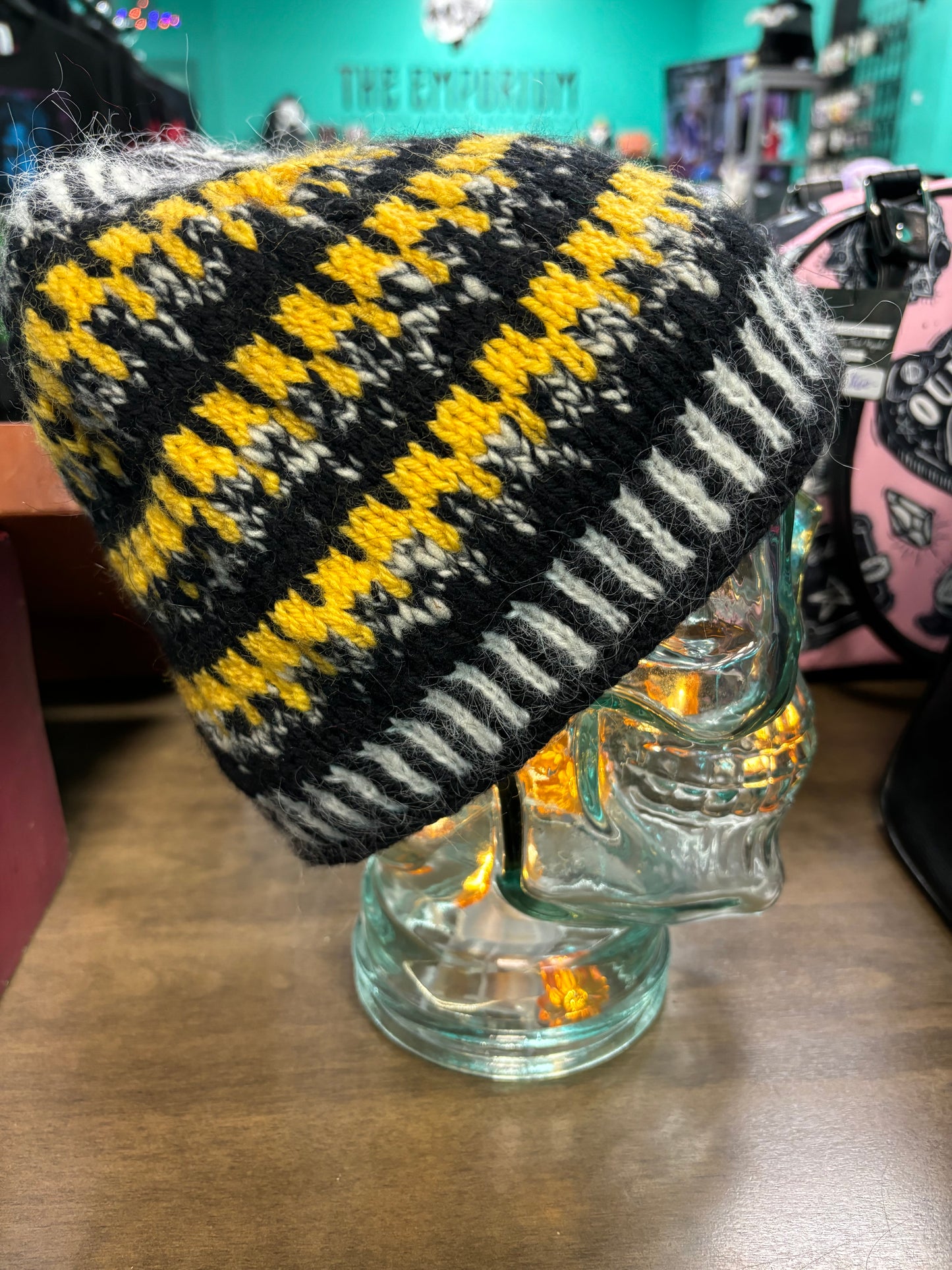 Black, white, and Yellow - Wool Hat