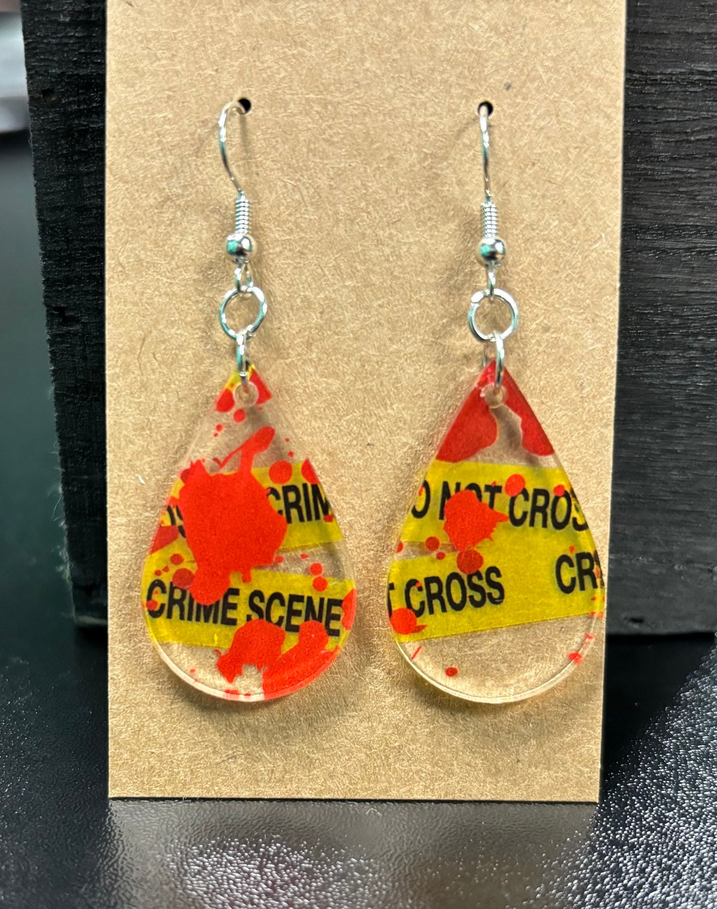 Crime Scene Tape - Earrings