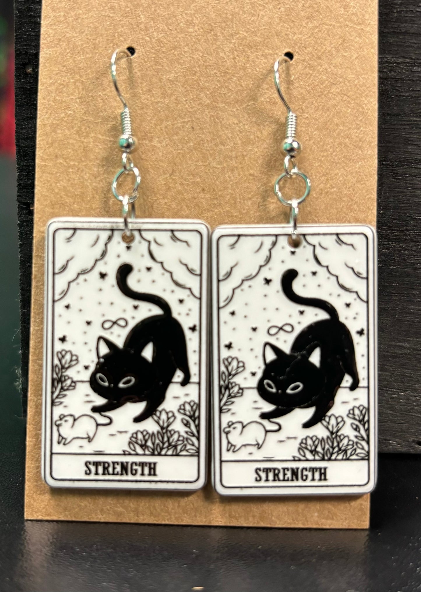 Cat Tarot Card - Earrings