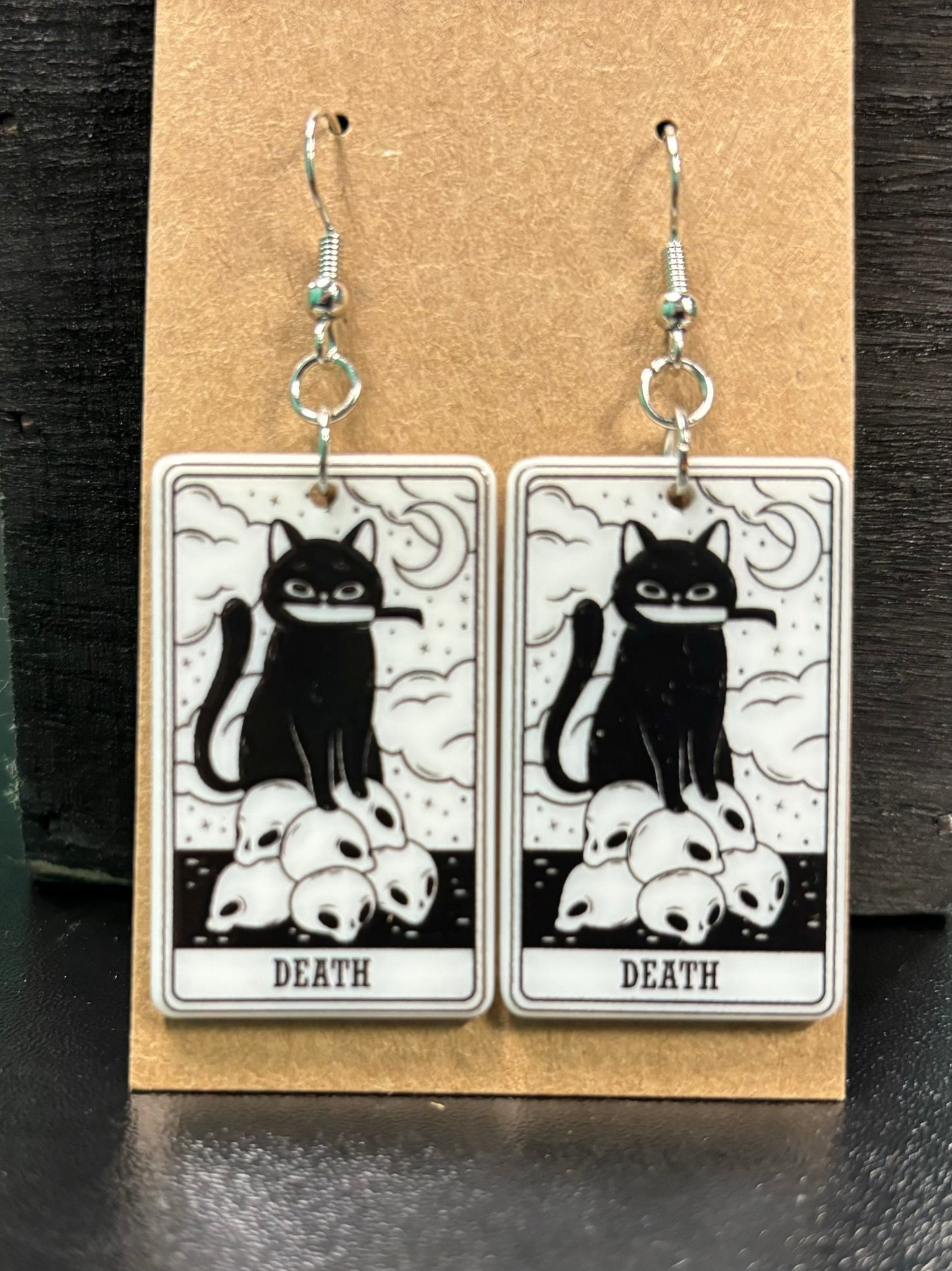 Cat Tarot Card - Earrings