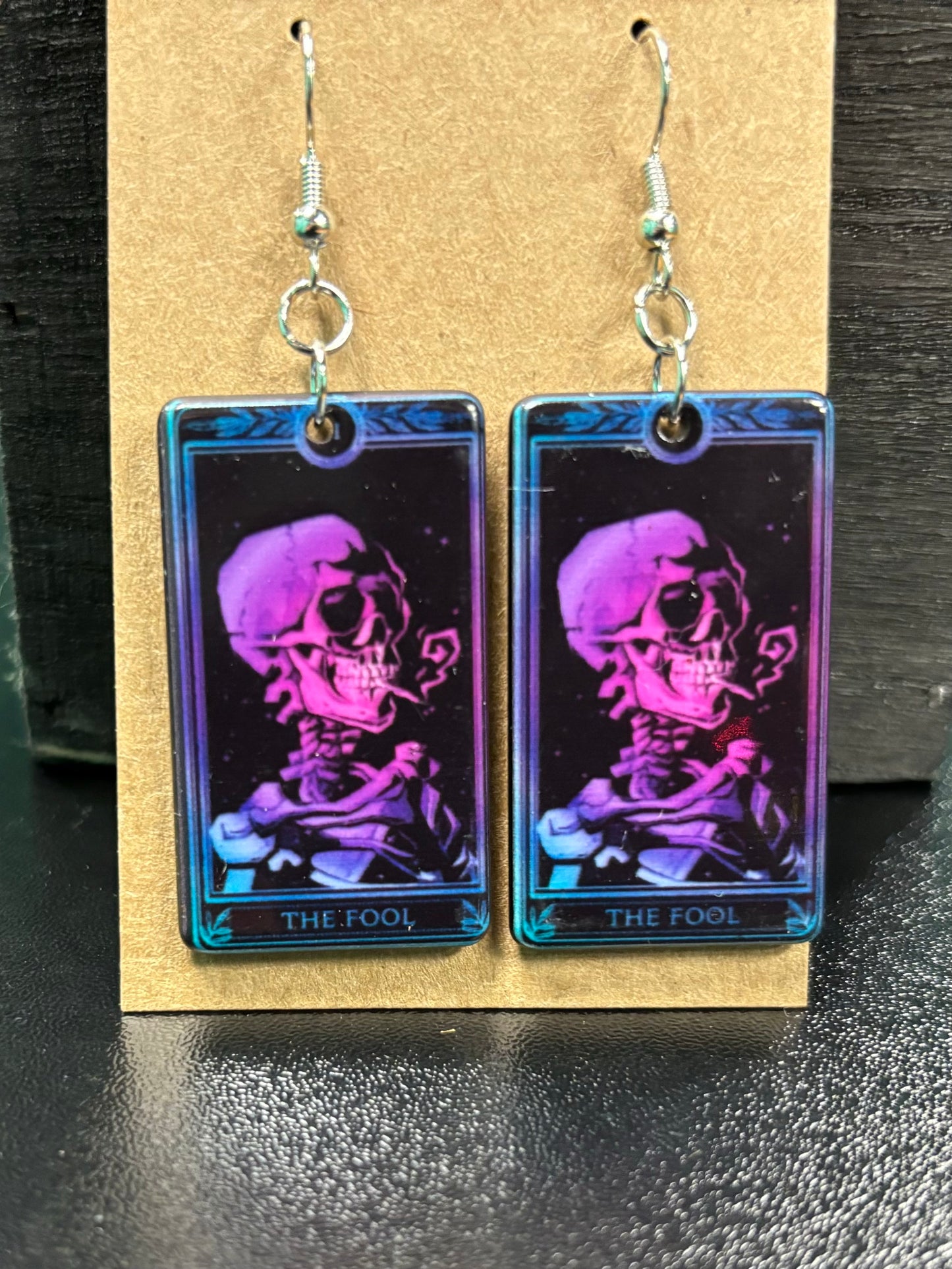 Black Tarot Card - Earrings