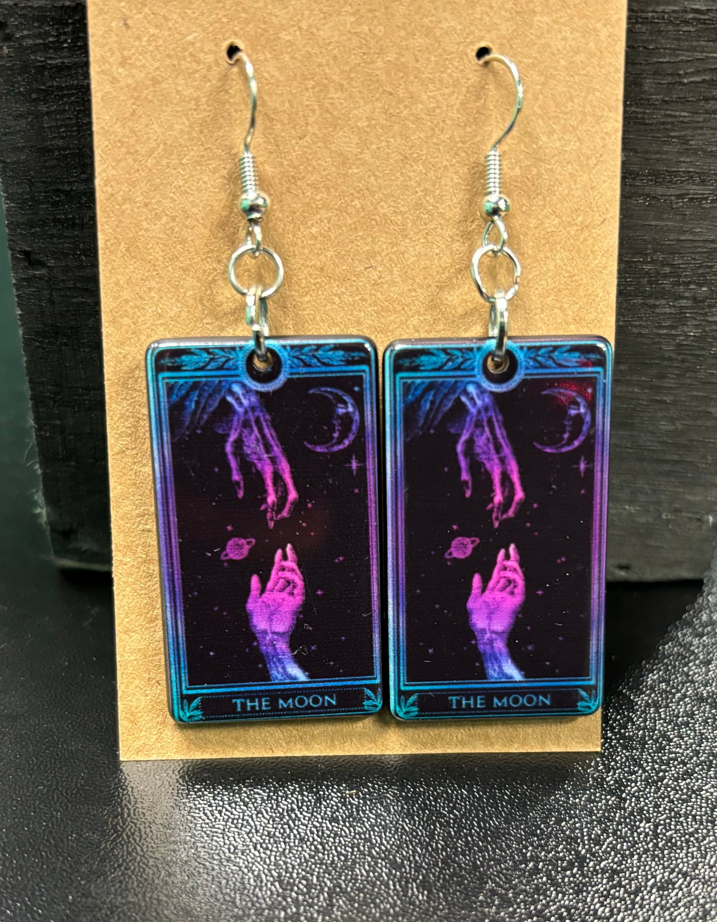 Black Tarot Card - Earrings