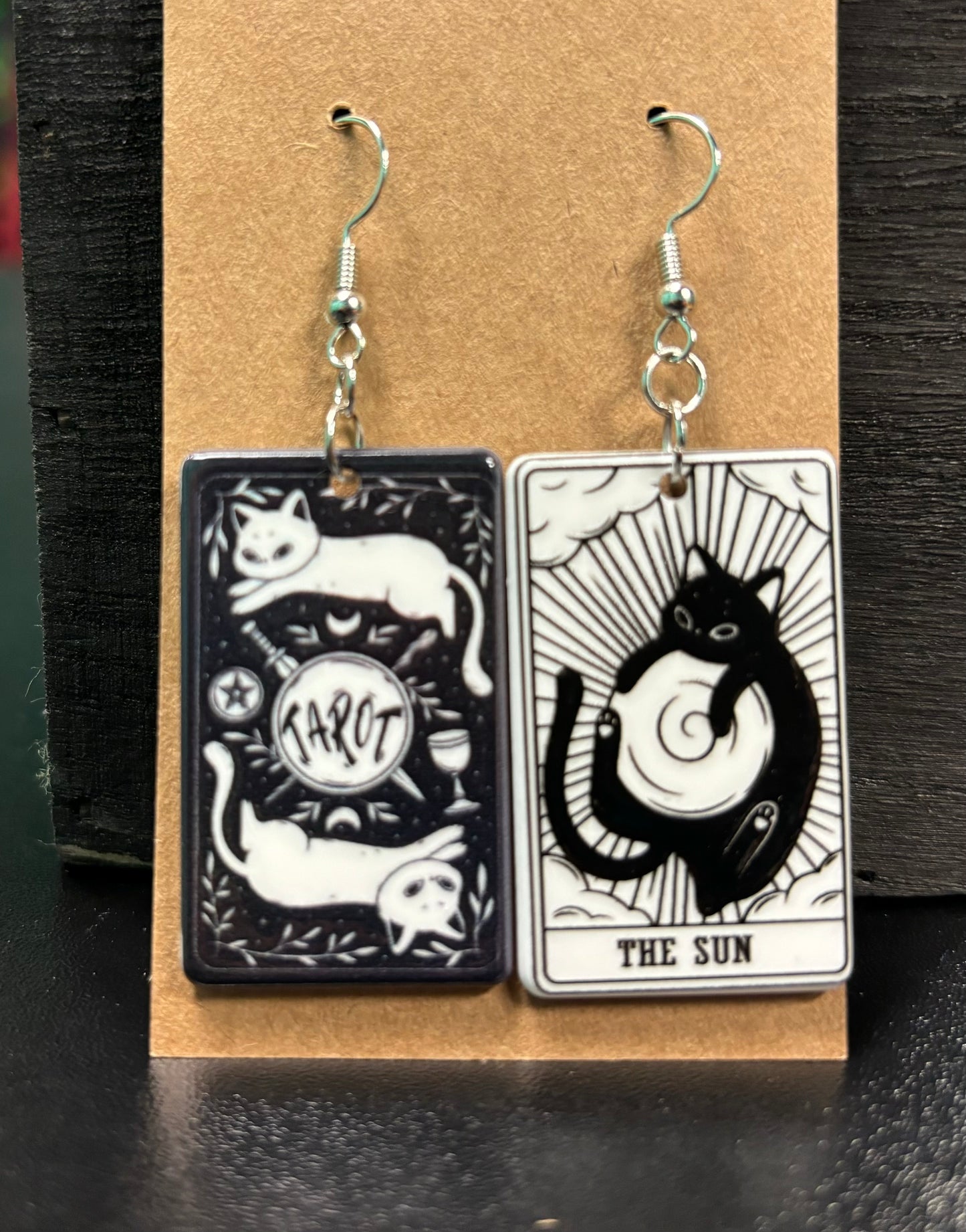 Cat Tarot Card - Earrings