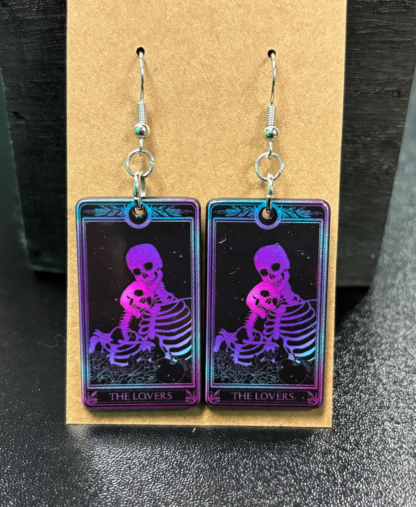 Black Tarot Card - Earrings