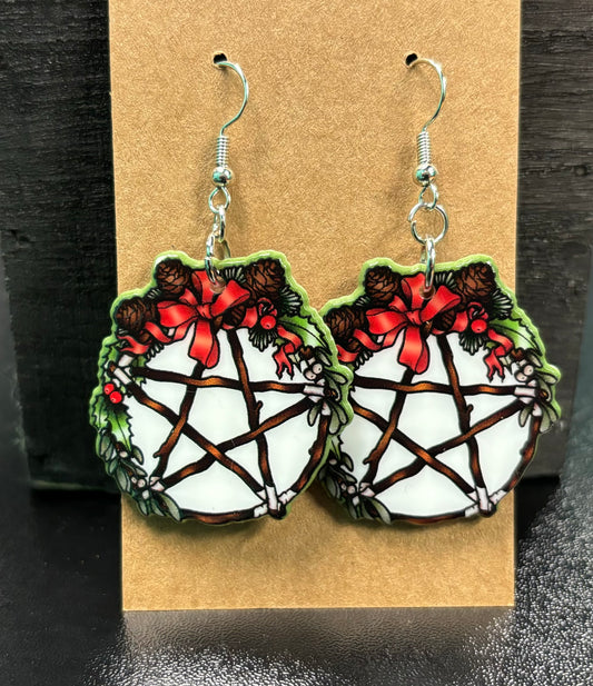 Yule Pentagram - Earrings