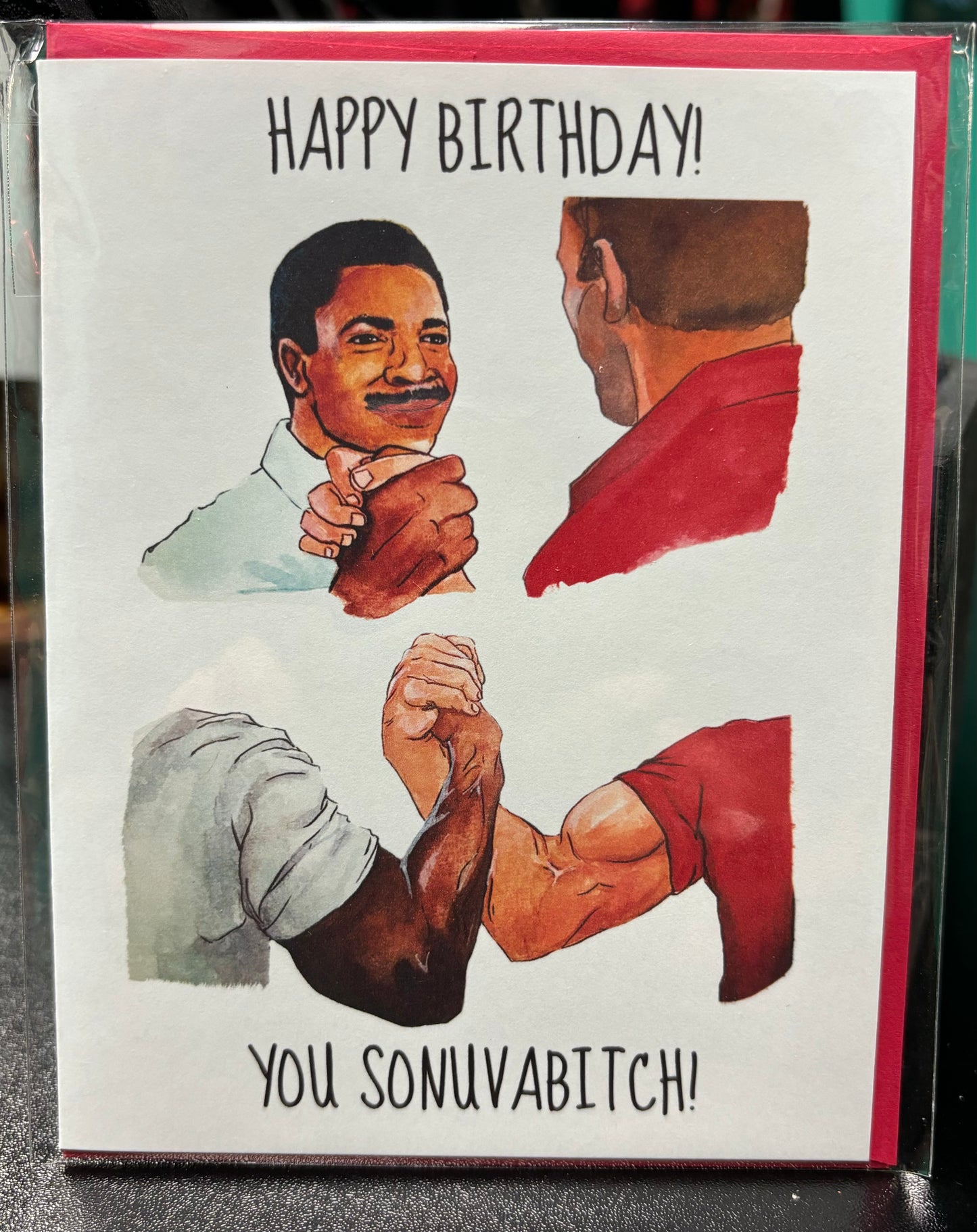 Predator Carl and Arnold Birthday - Card