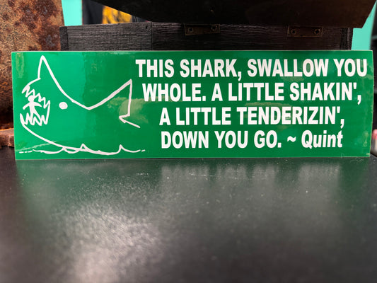 Quint Shark Drawing - Bumper Sticker