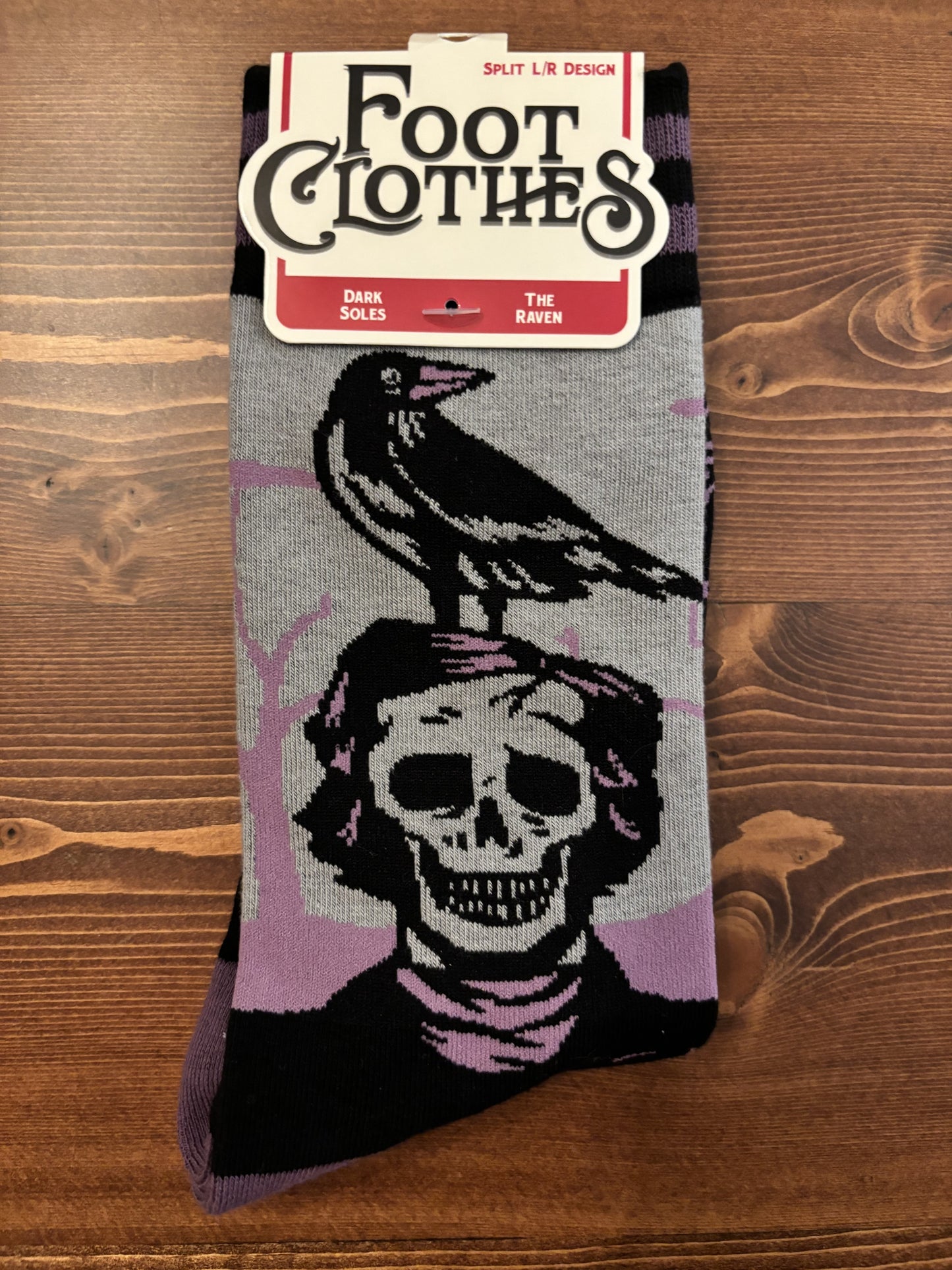 The Raven , Edgar Allen Poe - crew socks