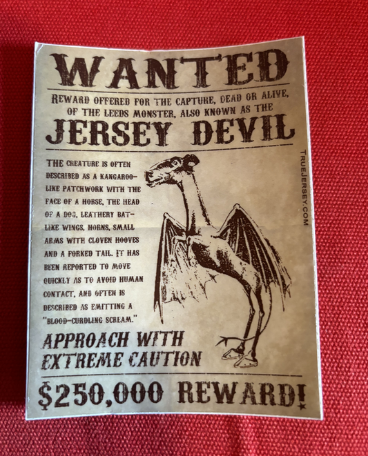 Wanted Jersey Devil - sticker